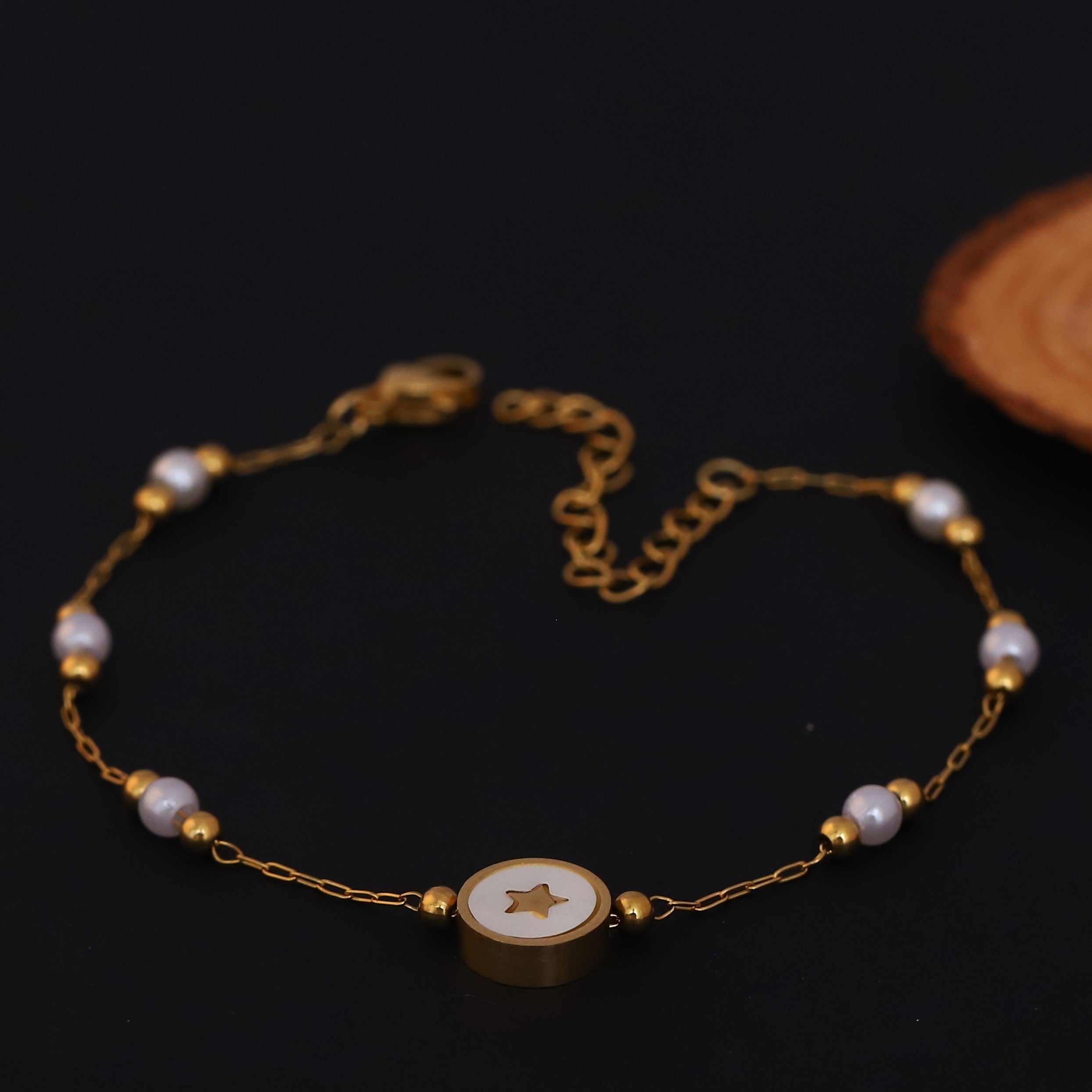 Evil Eye Chain Bracelet Gold Plated – Single Layer, Anti-Tarnish, Waterproof(GOLD)