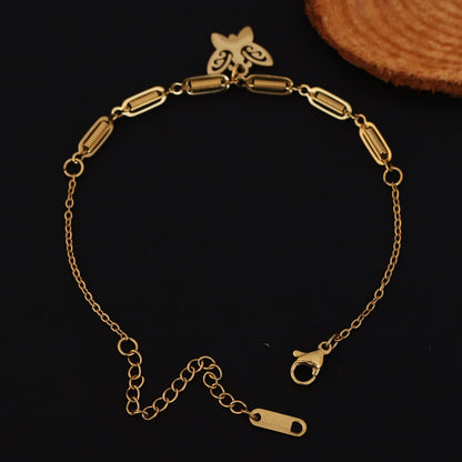 Butterfly Chain Bracelet Gold Plated – Single Layer, Anti-Tarnish, Waterproof(GOLD)