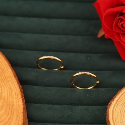 Trendy Hoop Earrings – Gold Plated, Anti-Tarnish, Waterproof, Everyday Minimalist Jewelry (GOLD)