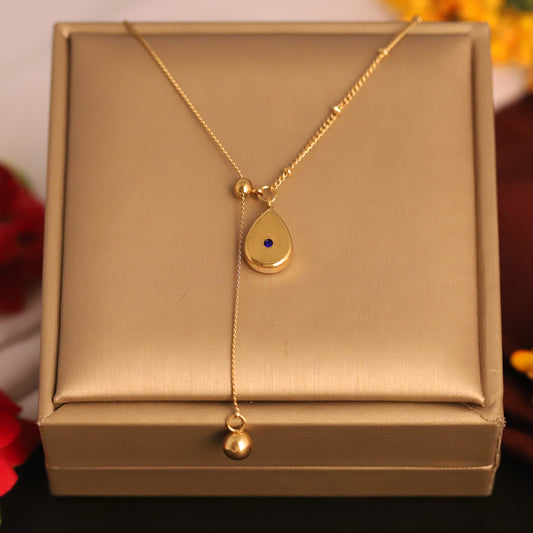 Drop Charm Gold Plated – Single Layer, Anti-Tarnish, Waterproof, Minimalist Style (GOLD)