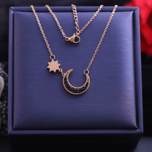 Cresent Charm Gold Plated – Single Layer, Anti-Tarnish, Waterproof, Minimalist Style (GOLD)