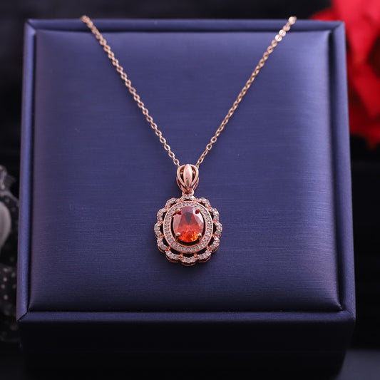 Trendy AD Stones Chain Gold Plated – Single Layer, Anti-Tarnish, Waterproof, Minimalist Style (GOLD)