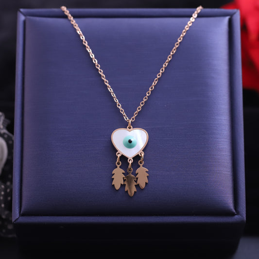 Heart Charm Chain Gold Plated – Single Layer, Anti-Tarnish, Waterproof, Minimalist Style (GOLD)