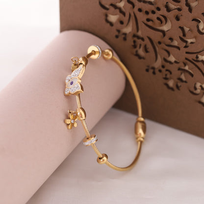Butterfly Gold-Plated Charm Bracelet for Women – Waterproof, Hypoallergenic, Magnetic Lock (GOLD)